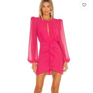 REVOLVE NBD Arijana Elegant Pink Women's Dress Large